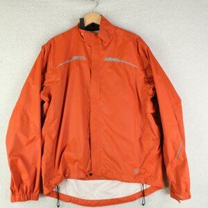 Novara Jacket Mens Large Orange Full Zip Cycling Rain Lightweight Full Zip